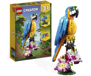 Lego creator 31136 pappagallo esotico, set 3 in 1 con pesce e rana