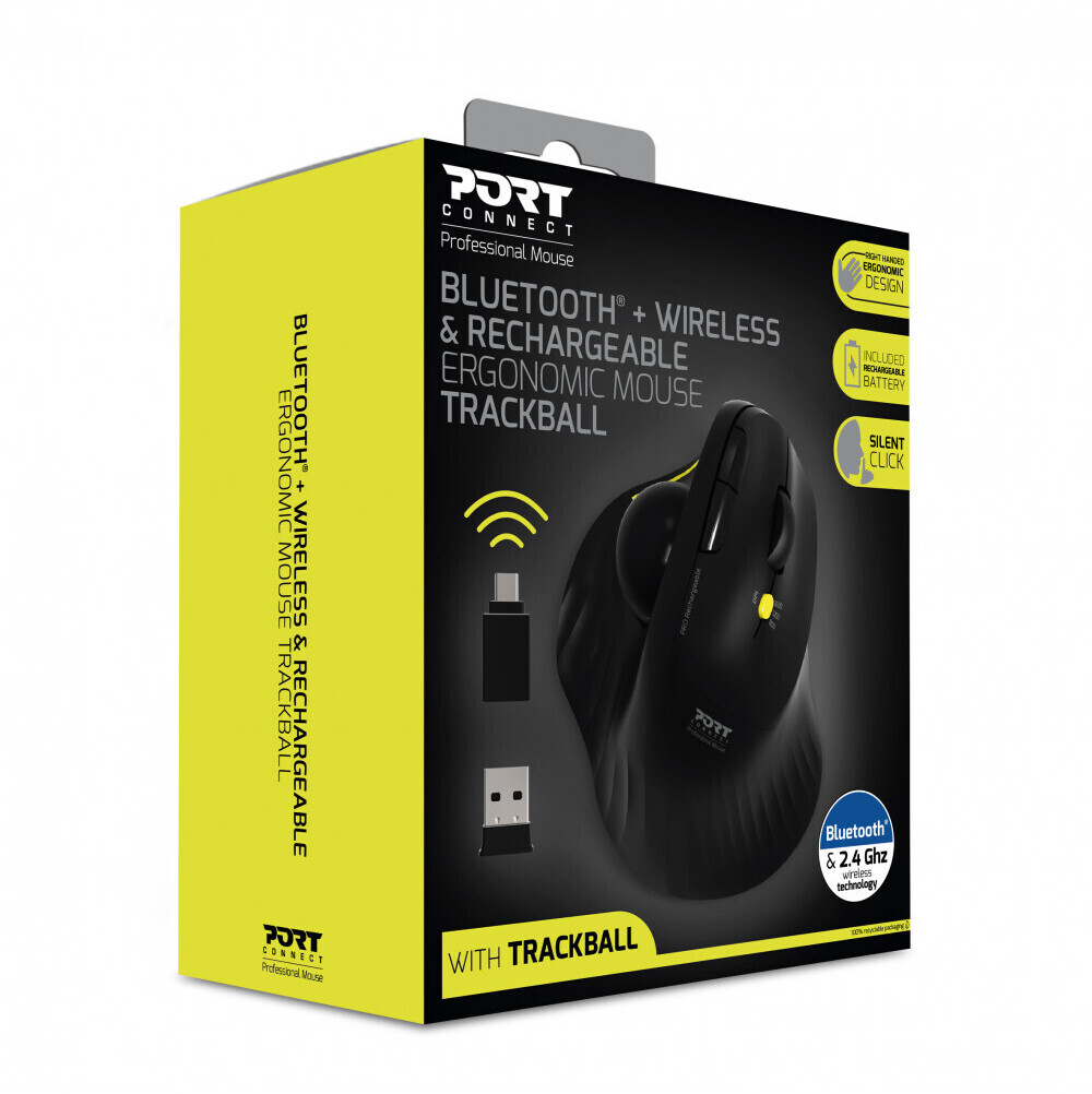 Port Designs Bluetooth wireless rechargeable ergonomic mouse with trackball ab 43 93 Preisvergleich bei idealo