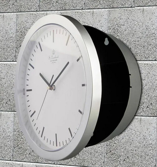 St. Leonhard Uhr mit Geheimfach: Wanduhr mit Geheimfach (Uhr mit Versteck)