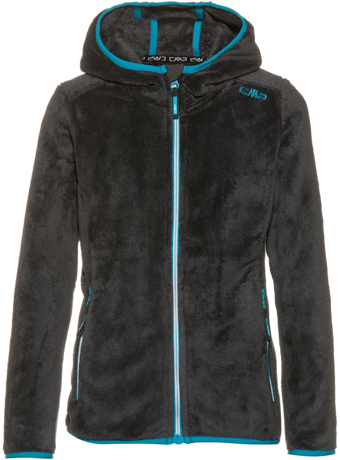 CMP Girl Jacket Fix Hooded (38P1455) titanio/turchese