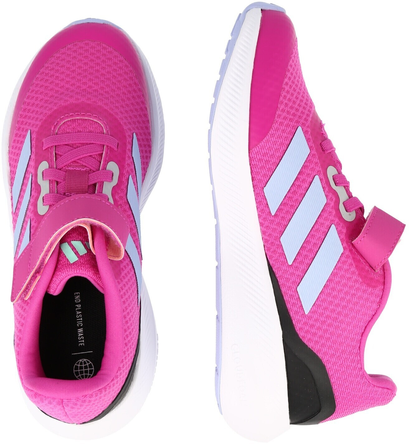Best Strap £15.50 Elastic (Today) Black Lucid Buy – from on Dawn/Core Lace 3.0 Top Runfalcon Kids Deals Adidas Fuchsia/Blue