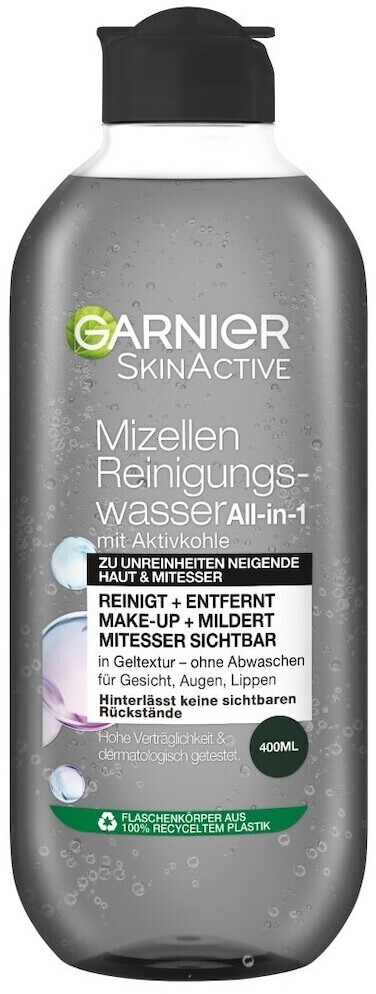 Garnier SkinActive Mizellen Reinigungswasser bei € (400ml) Aktivkohle Preisvergleich mit ab 3,75 All-in-1 