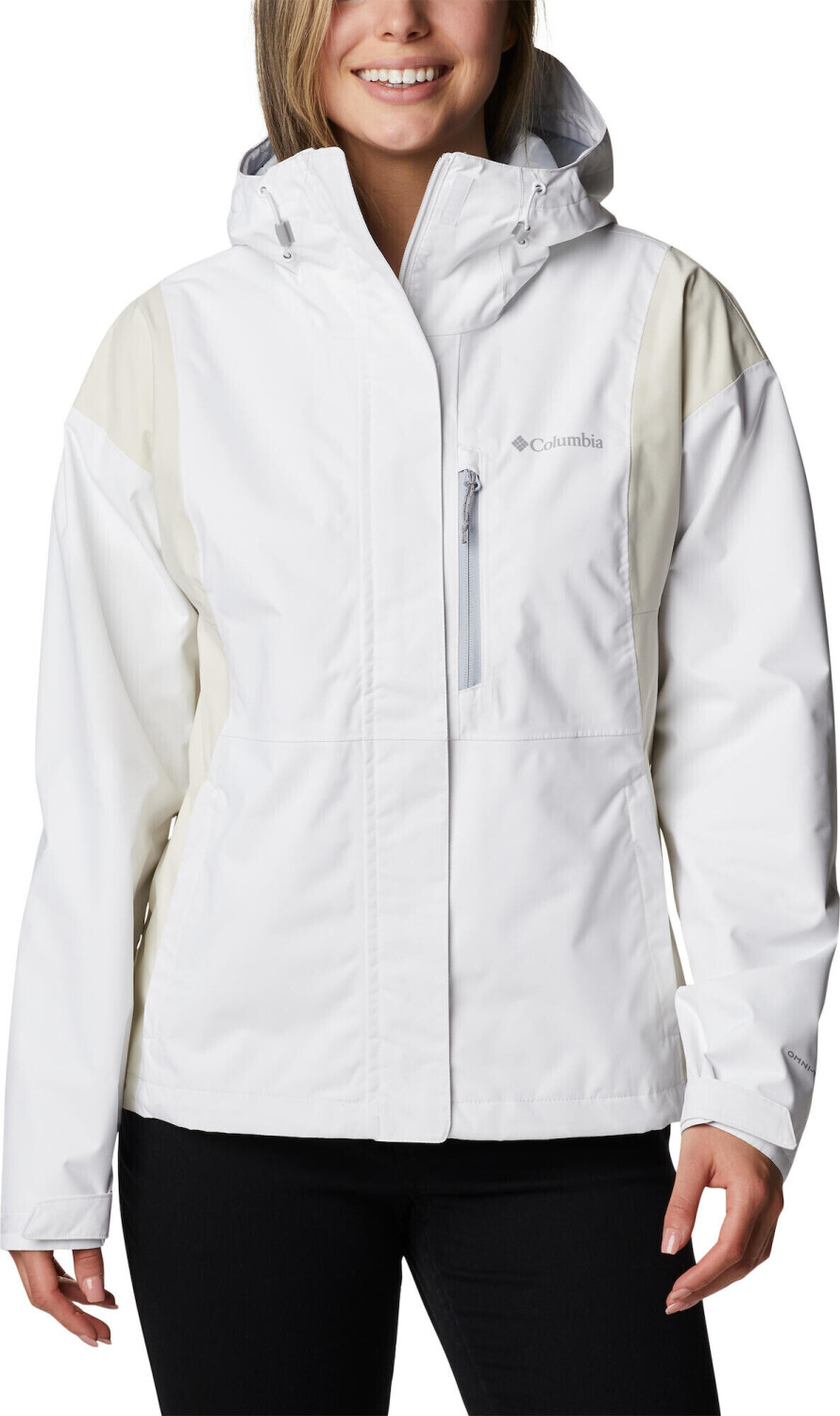 Columbia Women Hikebound Waterproof Shell Walking Jacket white chalk