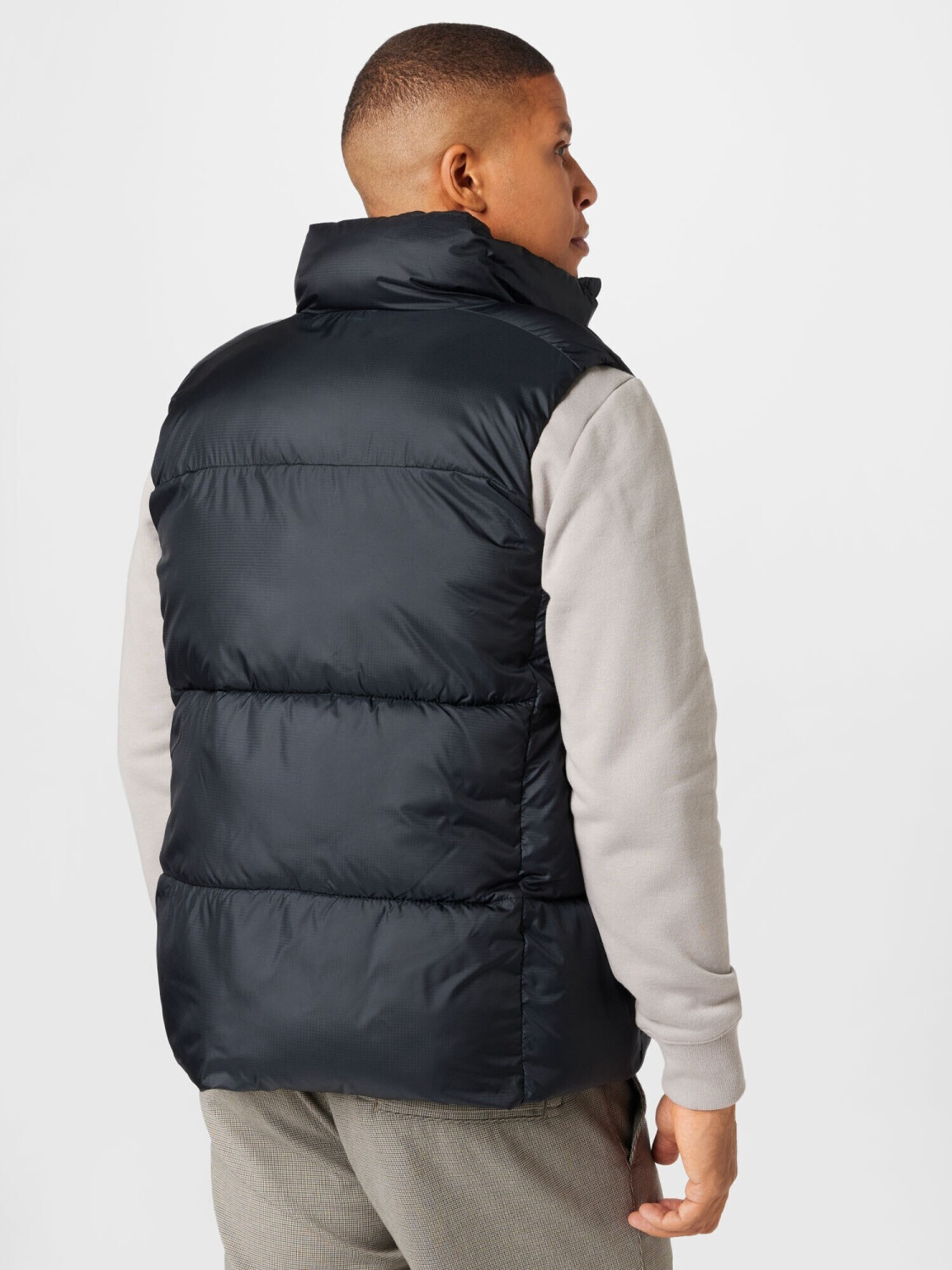 Mens black puffer gilet online