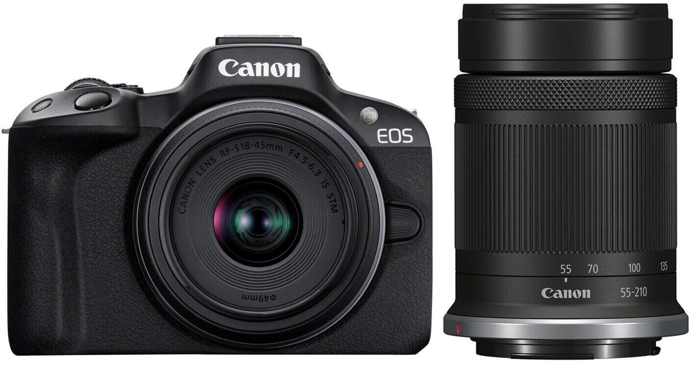 Canon EOS R50 Kit 18-45mm + 55-210mm noir