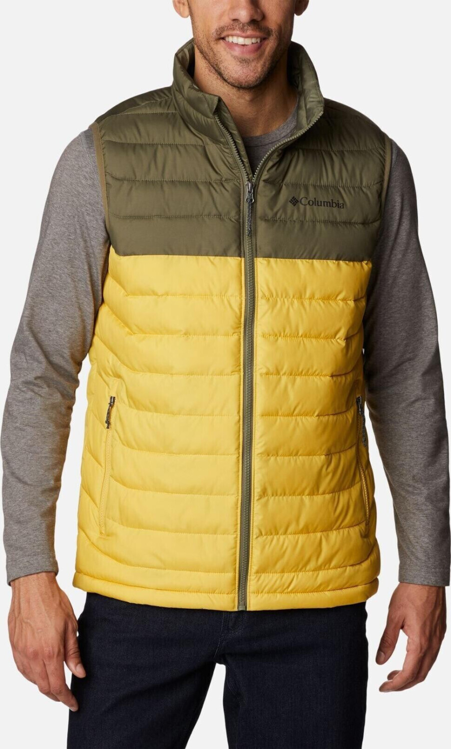 Green columbia vest top