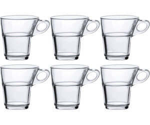 Duralex 4026AR06A0111 Caprice coffee cup, coffee mug, 90ml, glass, transparent, 6 pieces