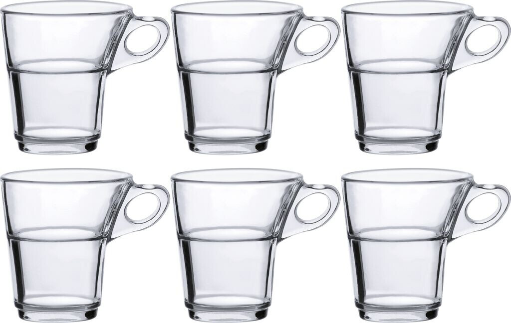 Duralex Duralex 4026AR06A0111 Caprice coffee cup, coffee mug, 90ml, glass, transparent, 6 pieces - Product image 1 of 5