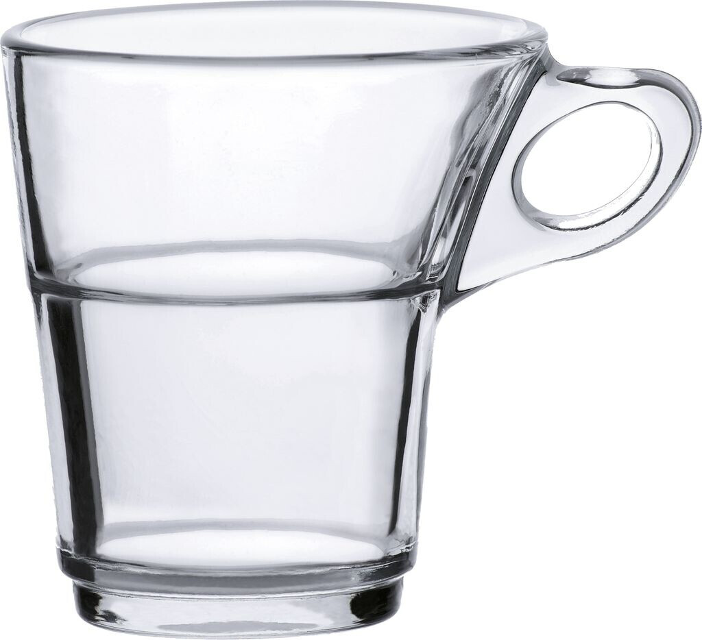 Duralex Duralex 4026AR06A0111 Caprice coffee cup, coffee mug, 90ml, glass, transparent, 6 pieces - side view