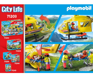 Hélicoptère de police et parachutiste multicolore Playmobil