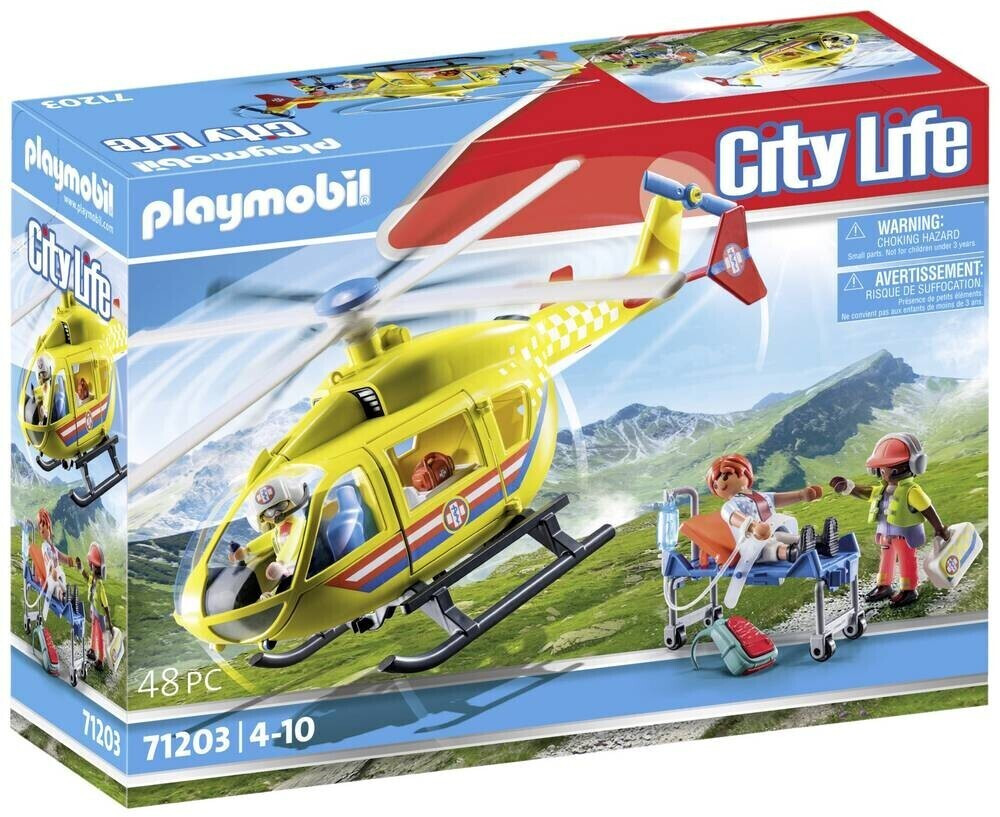 Playmobil Hélicoptère De Sauvetage 70048 Multicolore