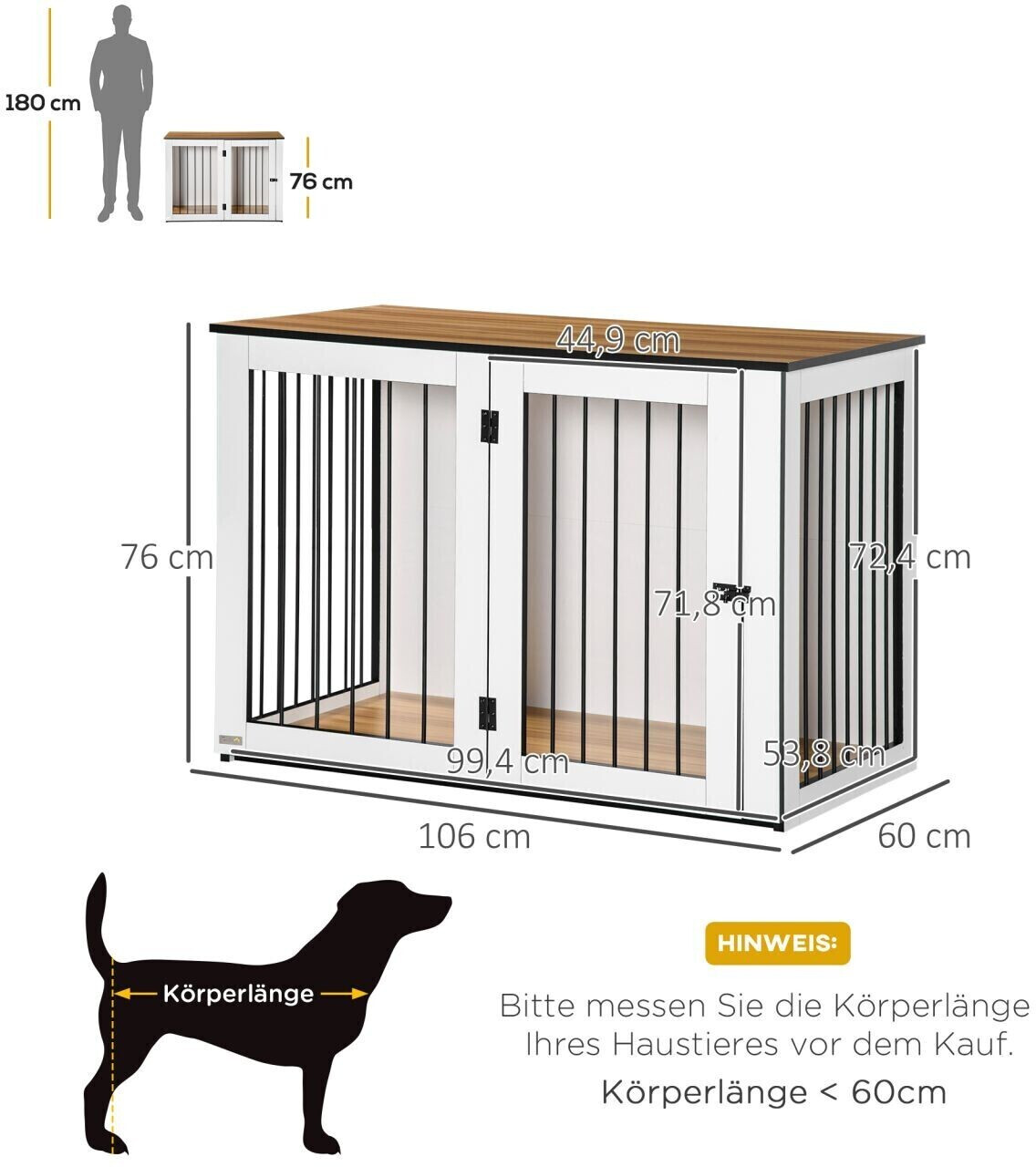 Pawhut Niche pour chien Pawhut Niche pour chien