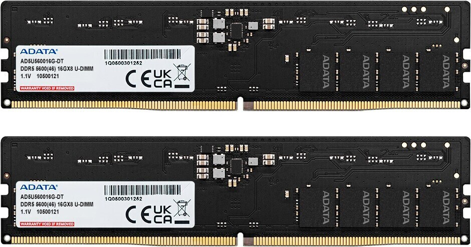 Adata 32 Go Kit DDR5-5600 CL46 (AD5U560016G-DT)