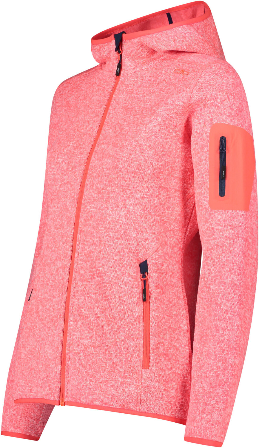 CMP Woman Fleece Jacket Fix Hood (3H19826) red fluo/bianco ab 28,78 € |  Preisvergleich bei