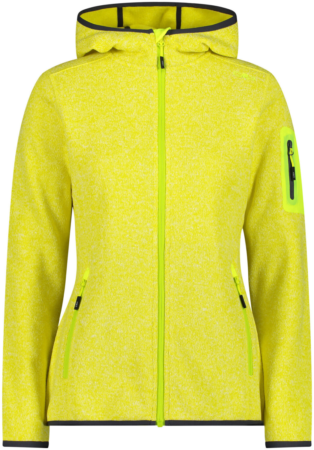 CMP Woman Fleece Jacket Fix Hood (3H19826) limone/bianco