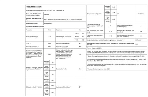 Siemens WG44G2F20, Bild 8