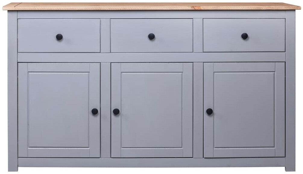 vidaXL Buffet assortiment Panama pin solide gris
