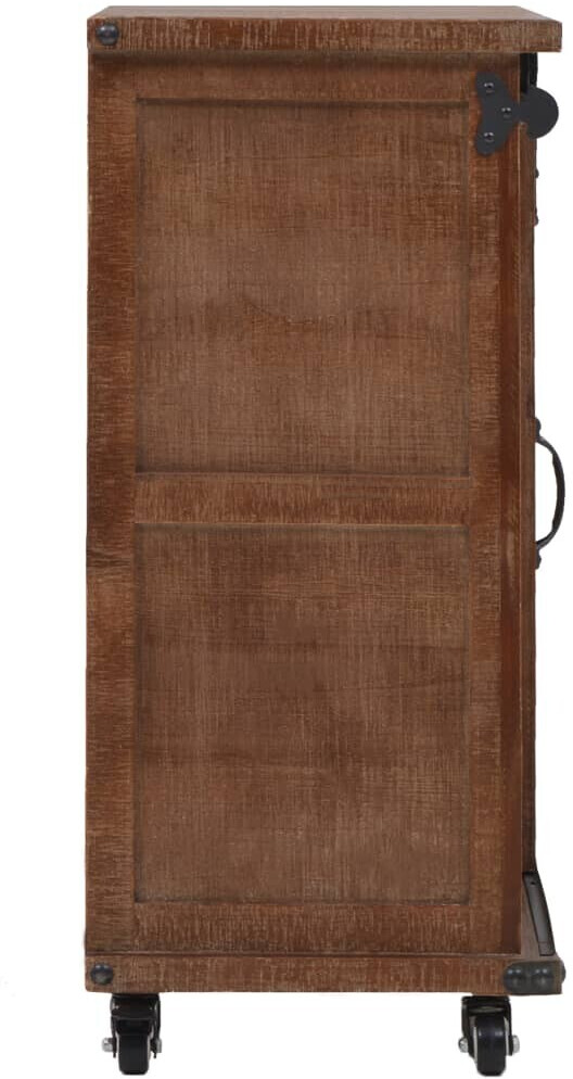 vidaXL Armoire de rangement Bois de sapin massif 64x33,5x75 cm Marron