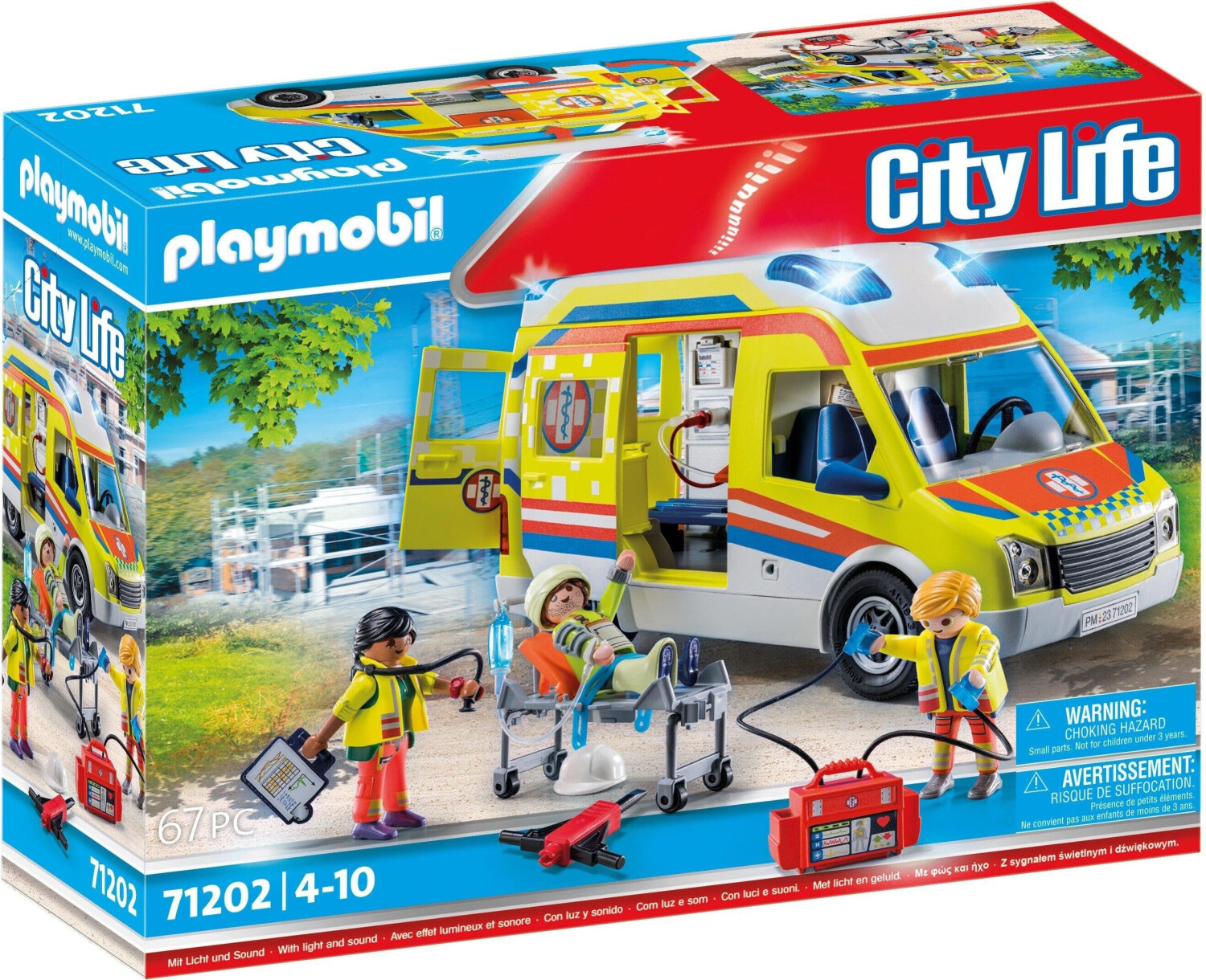 Playmobil City Life - Rettungswagen mit Licht und Sound (71202) ab