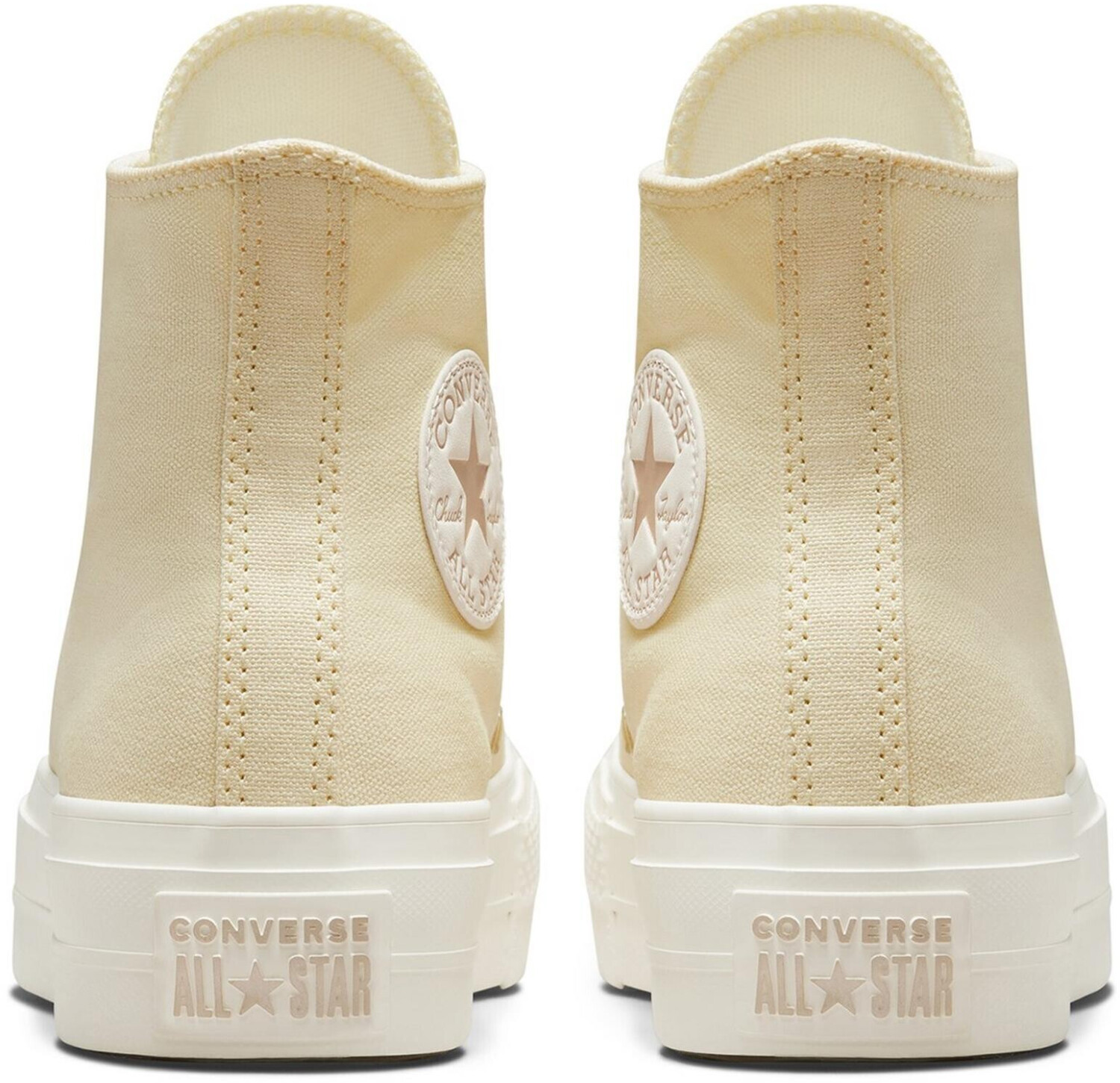 Light yellow shop high top converse