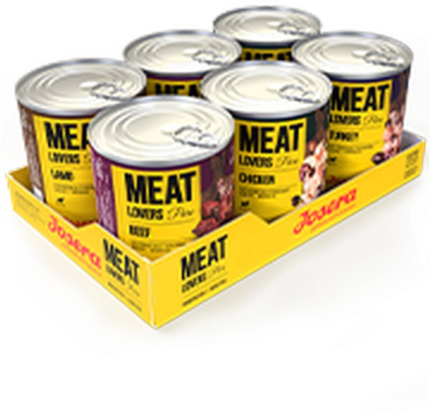 Josera Meat Lovers Pure Beef multi pack dog wet food 4 sorts 6x800g