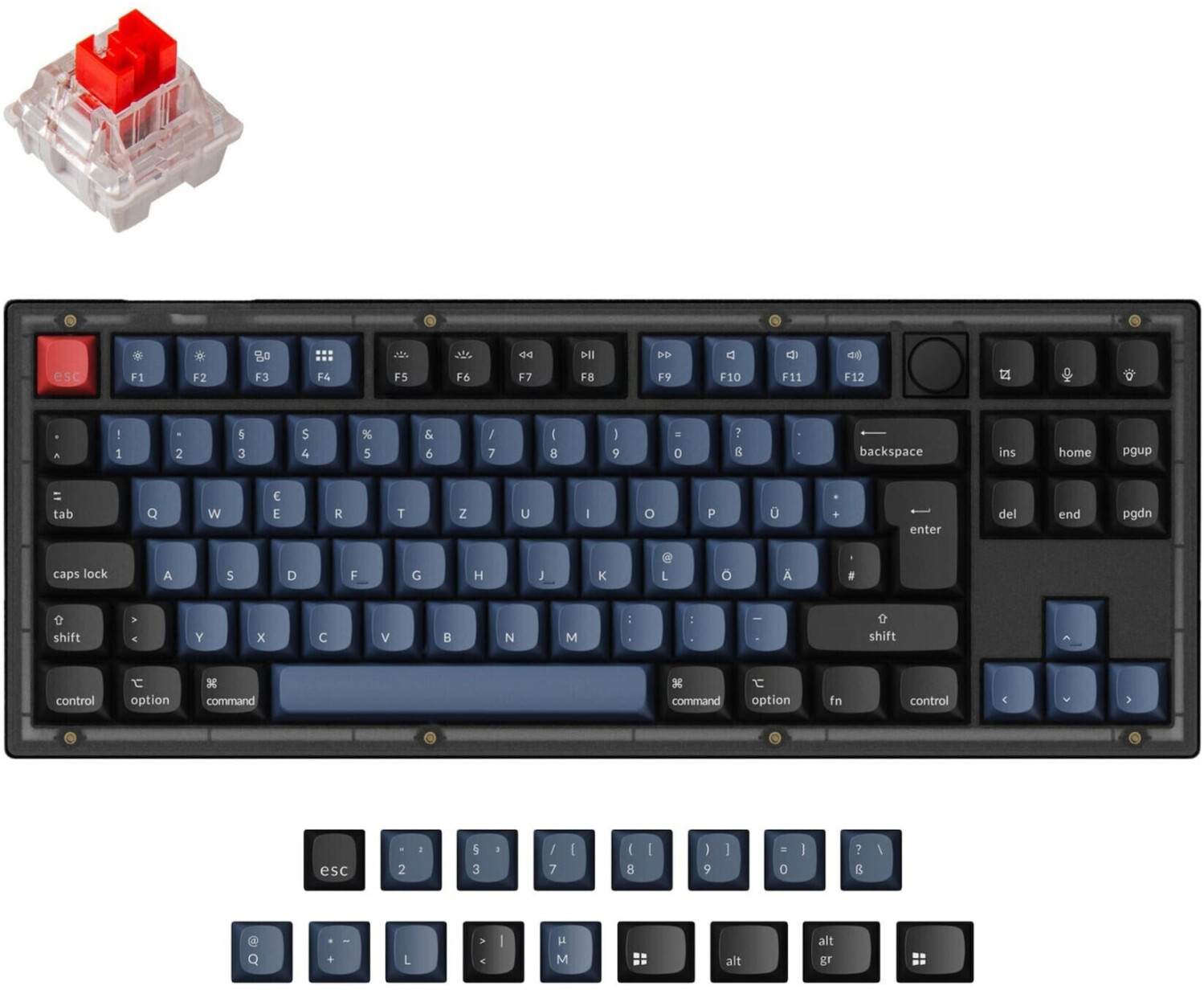Keychron V3 Knob (K Pro Red) (DE) noir