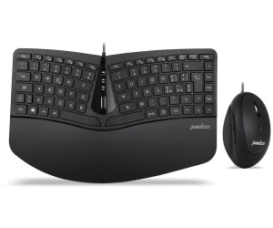 Combo Tastiera Ergonomica Split + Mouse Verticale Perixx PERIDUO-512B – Cablato USB, Layout US, Nero - 3