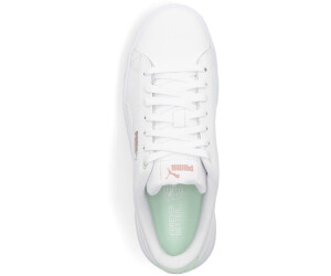 All white leather pumas hot sale