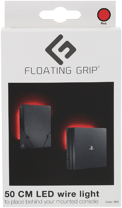 Floating Grip 50 cm LED wire light Red