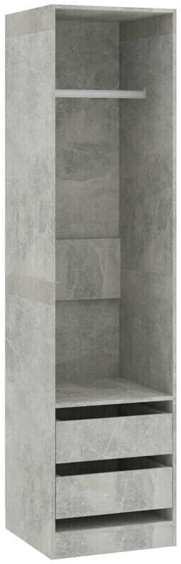 vidaXL Wardrobe drawers concrete gray 50x50x200cm engineered wood grey