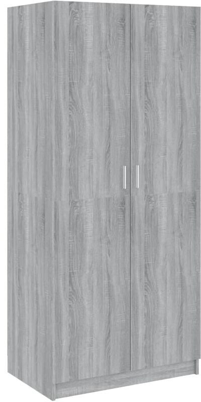 vidaXL Wardrobe gray Sonoma 80x52x180 cm engineered wood grey a € 174,01  (oggi)