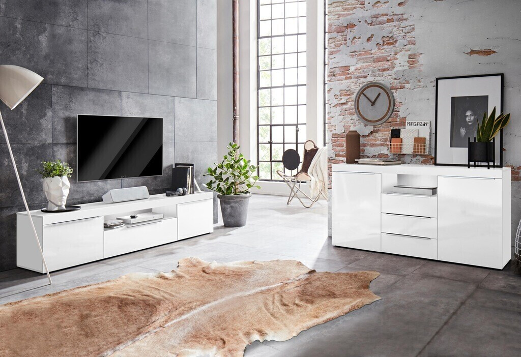 BorchardtMöbel Lowboard DURBAN Sideboards weiß (weiß hochglanz