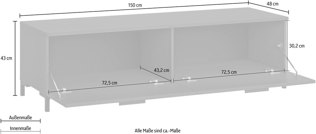 INOSIGN Kommode Alternative Sideboards cm B/H/T: 48 Preisvergleich x cm (65325354-0) schwarz Gr. x | 149,9 bei anthrazit) (kosmos € cm, ab 42,7 149,99