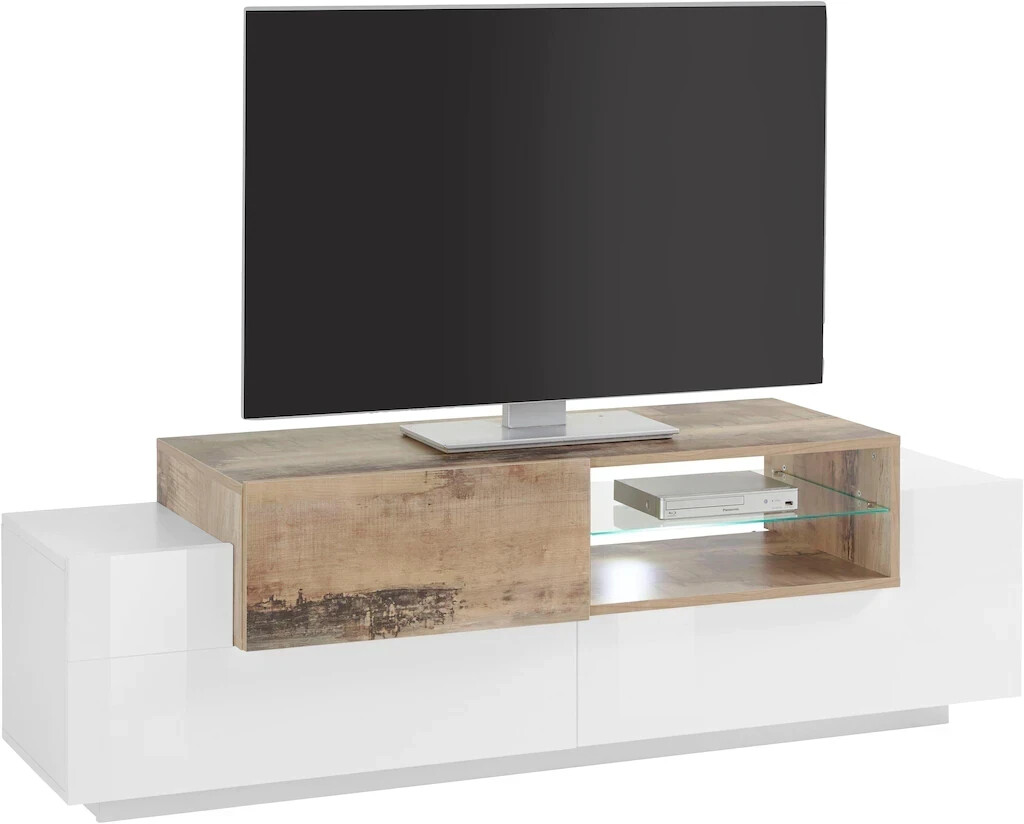 Tecnos TV board Coro Sideboards Gr. W/H/D: 160 cm x 51 cm x 45 cm, 1, white (white, maple) (48066852-0)