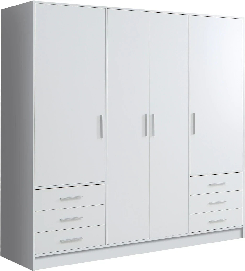 Forte Wardrobe Jupiter cabinets 207 x 200 x 60 cm, 4 pieces, white (71655304-0)