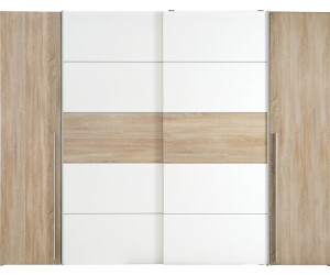 Forte Dreh-/Schwebetürenschrank Narago Schränke 270,3 x 210 x 61 cm, 4,  weiß (sonoma eiche, weiß) (89147928-0) ab 499,00 € | Preisvergleich bei