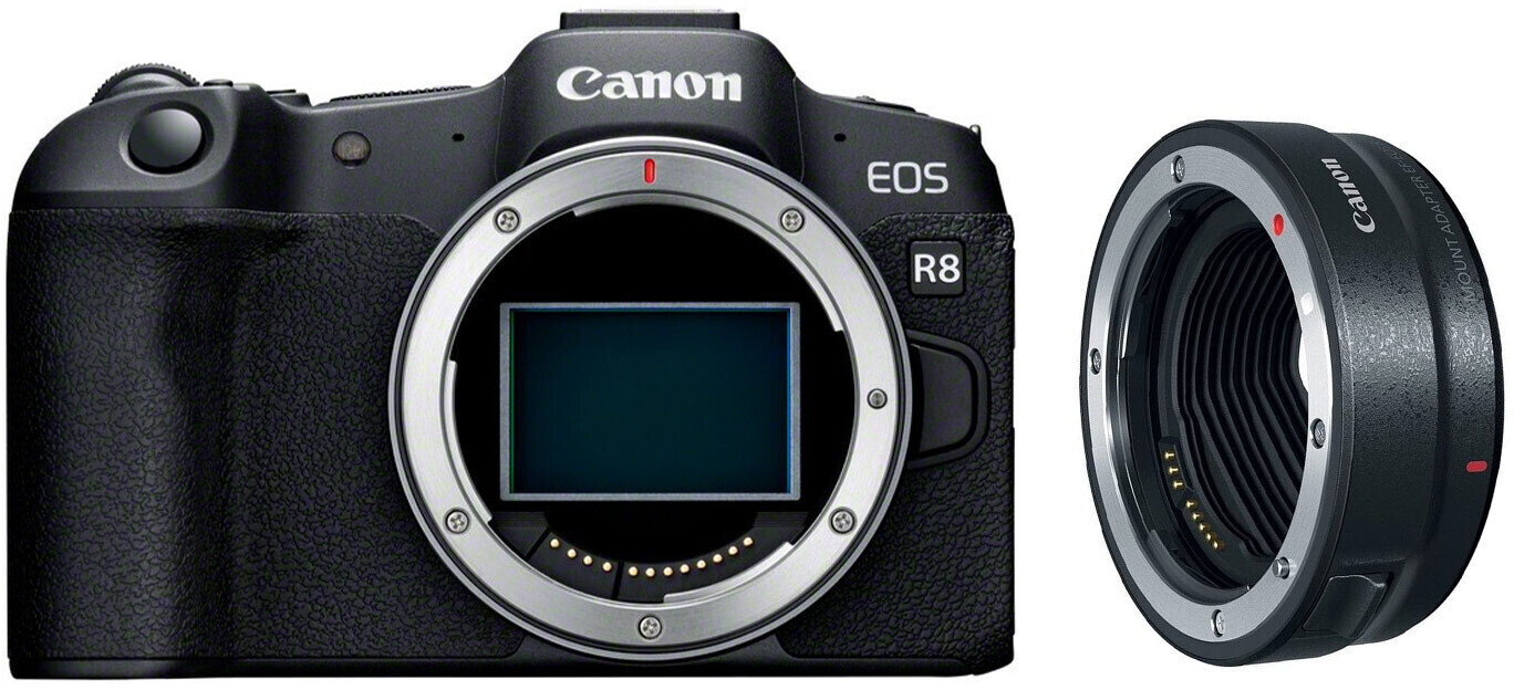 Canon EOS R8 Boîtier + adaptateur EF-RF