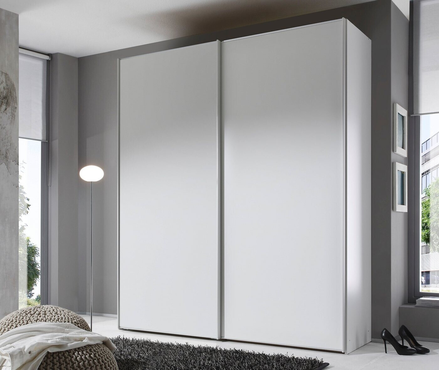 Staud Schwebetürenschrank Sinfonie Plus Weiß 188 cm x 222 cm x 68 cm