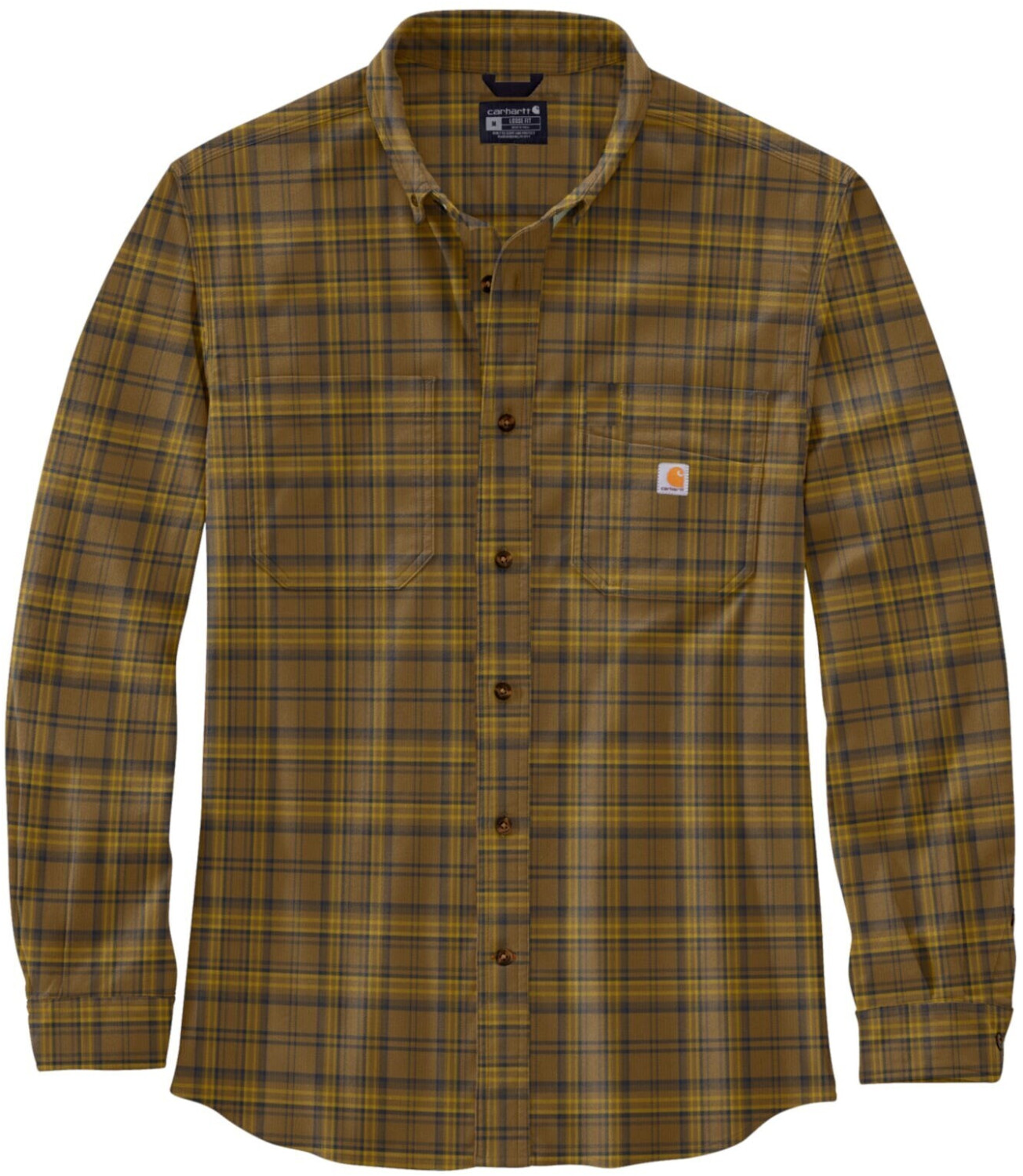 Carhartt Midweight Flannel L/S Plaid Shirt oak brown