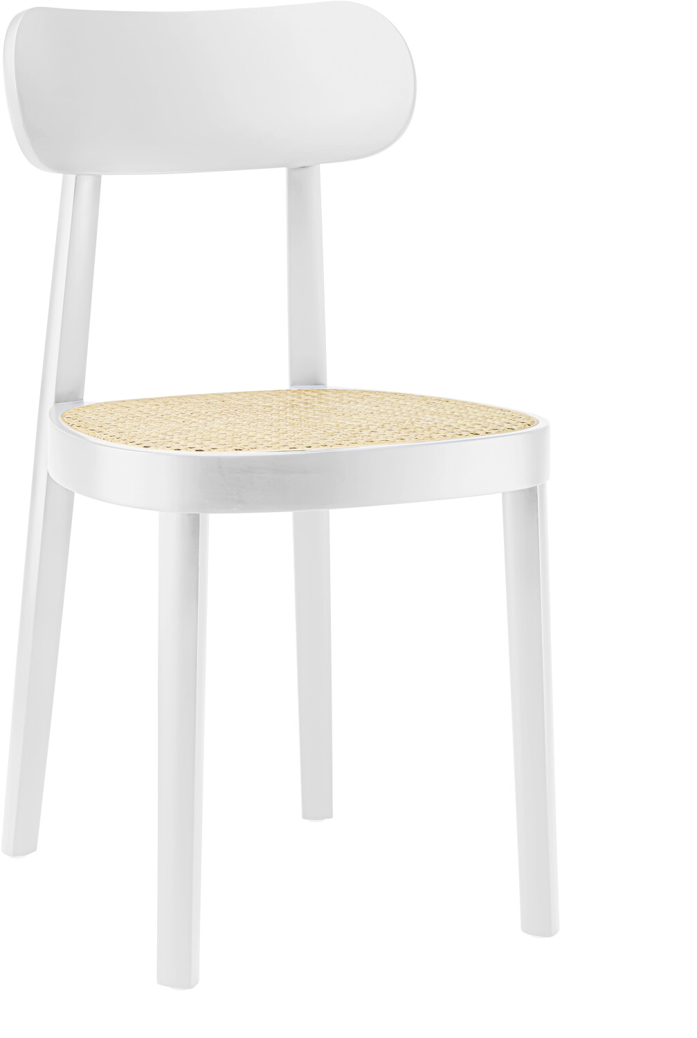Thonet Stool 118 Canework glased white