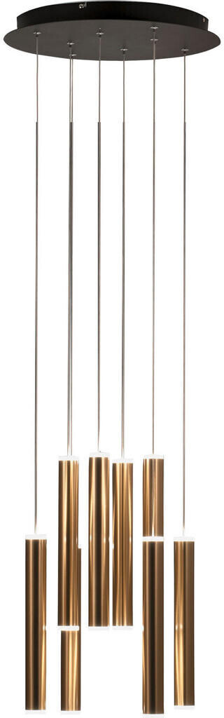 Fabas Luce 3685-47-209 Prado LED pendant light, 8-bulb, round, black