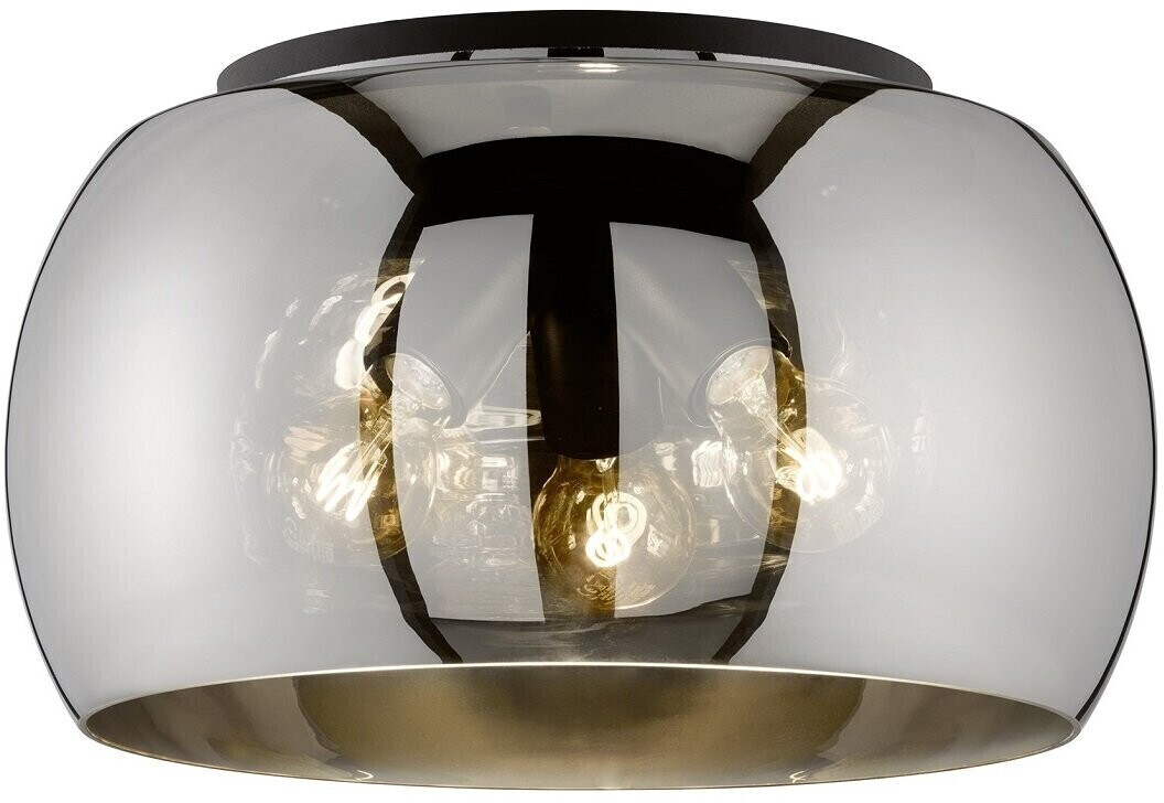Fischer & Honsel 21304 Ceiling lamp Dima sand black smoked glass