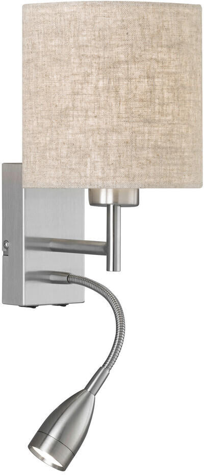 Fischer & Honsel 30314 Dreamer wall lamp with reading lamp Nickel San
