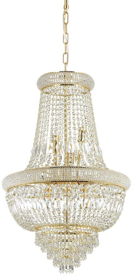 IDEAL LUX Crystal chandelier on chain DUBAI 10×E14/40W/230V