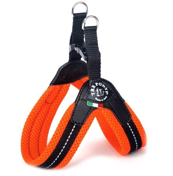 Tre Ponti Easy Fit Soft Mesh Dog Harness Size 2.5 Fluo Orange