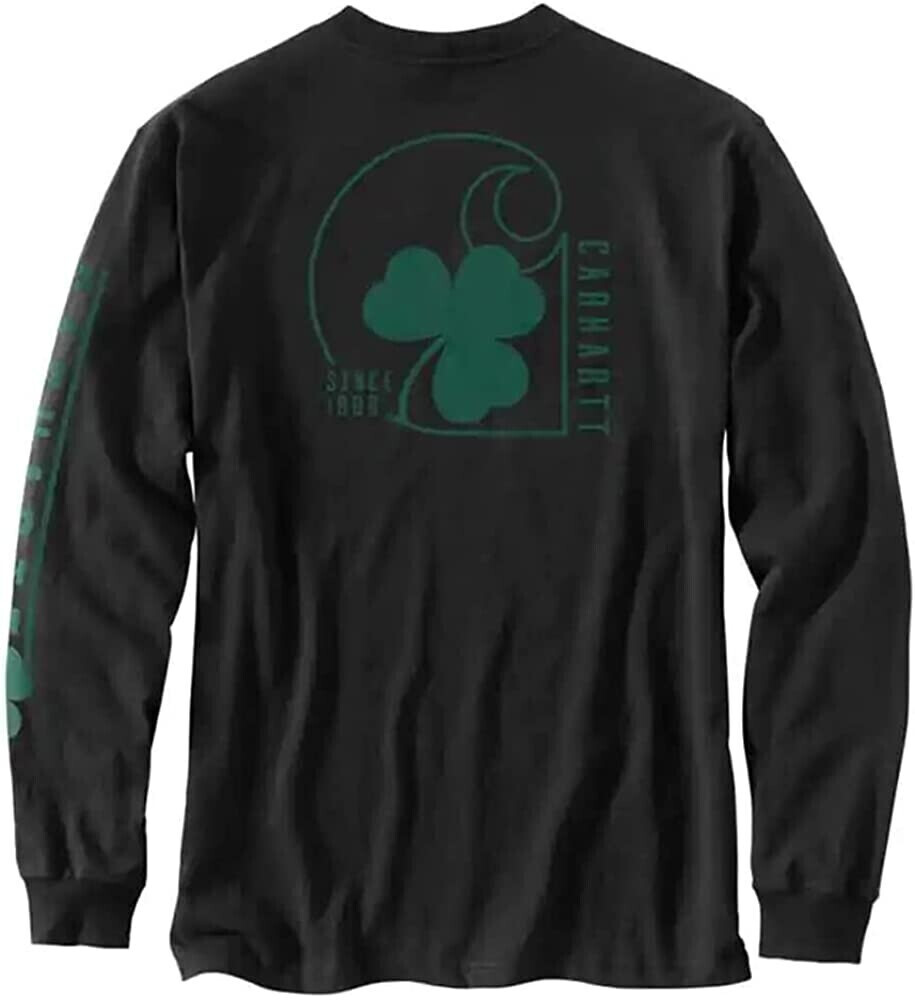 Carhartt Loose Fit Heavyweight Shamrock Graphic T-Shirt dark green