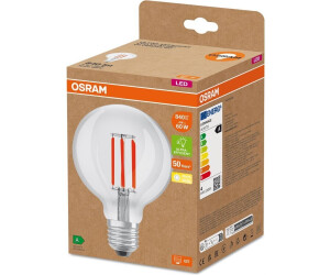 Osram LED lamp replaces 60W E27 Globe - G95 in transparent 4W 840lm 3000K  1-pack transparent au meilleur prix sur