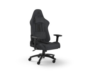 CORSAIR TC100 Gaming-Stuhl mit Stoffbezug schwarz - Gaming Stuhl mit  Lendenkissen und abnehmbaren Nackenkissen aus Memory Schaumstoff