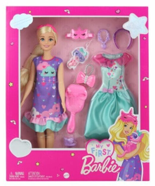 Barbie - Ma Première Barbie, Poupée Pour Tout-Petits, Ma Première Barbie  Poupée Renée, 34 Cm, Avec