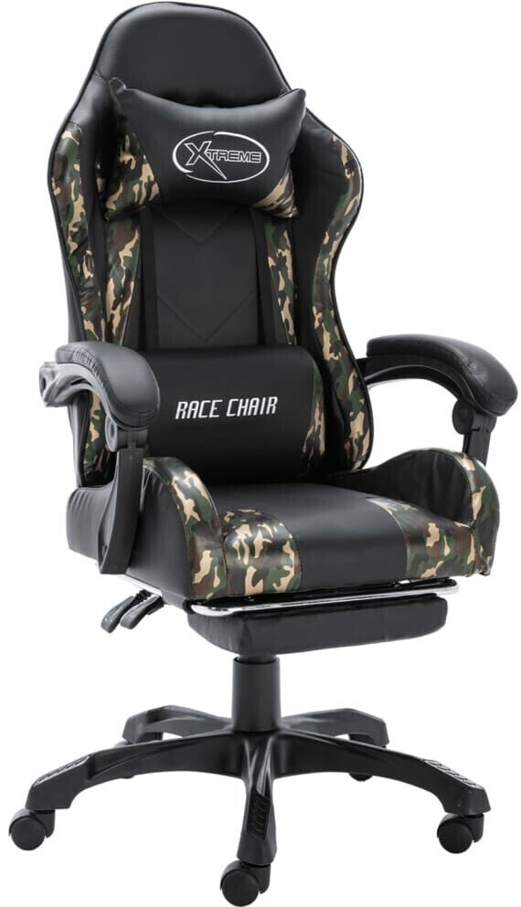 vidaXL Gaming Chair with Footrest Black/Camouflage (320096)